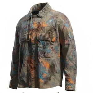 NWOT ZARA Paint Splatter Unisex Trendy‎ Basic Jacket, Size XL